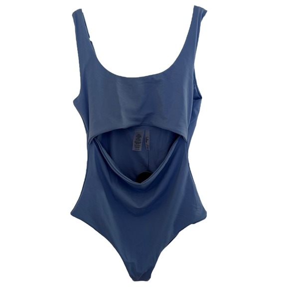 Lulus Medium Bolt Cut-Out Medium Blue Women's One-Piece Swimsuit Swimwear NWT - Picture 1 of 6